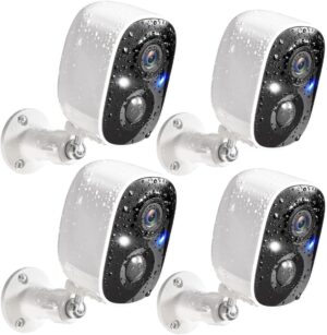 GMK 4 Pack Cameras System, Security Cameras Wireless Outdoor, 2K Video