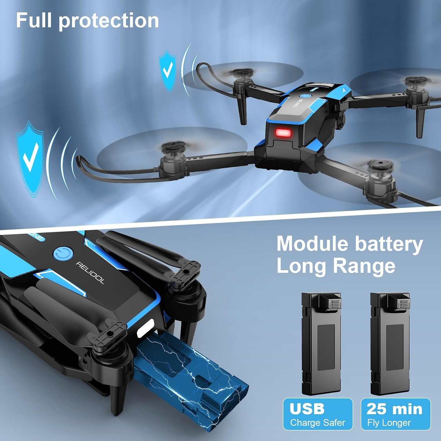 Drone with 1080P Camera - Foldable Remote Control RC Quadcopter FPV Drone - Image 6
