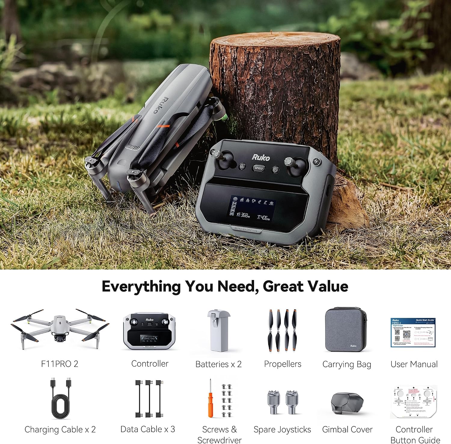 Ruko F11PRO 2 Drone with 6K Camera for Adults, 4K/30fps Video, Ideal Gift - Image 7